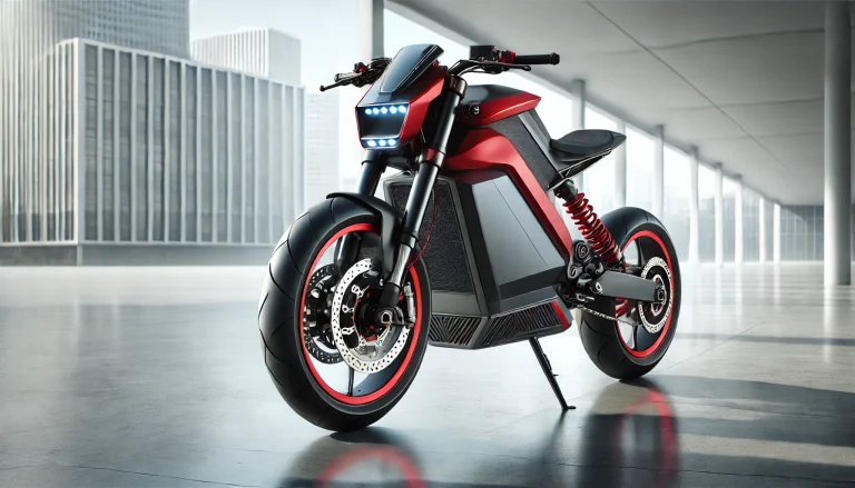 E Motorrad TechVolt RoadsterX LED Scheinwerfer Stabiler Rahmen Modernes Design